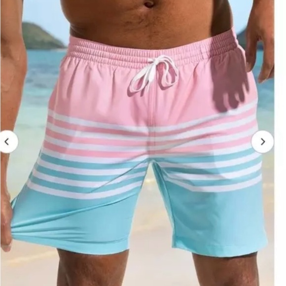 Chubbies The On The Horizons 7" Classic Swim Trunks Shorts XL Pink Blue - Picture 5 of 6